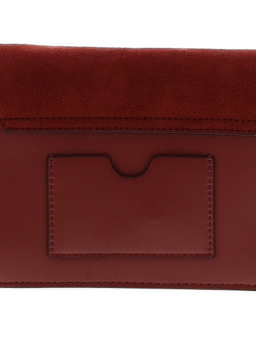 Charles & Keith Red Brown Suede Crossbody Bag with Tassel